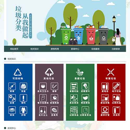 垃圾分類網(wǎng)頁(yè)制作 學(xué)生HTML環(huán)保網(wǎng)頁(yè)模板 畢業(yè)設(shè)計(jì)網(wǎng)站成品