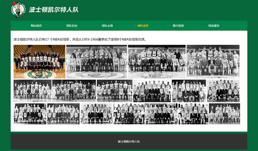 子頁(yè)面-球隊(duì)榮譽(yù)