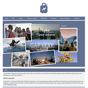 學生dreamwearver英文網頁設計代做靜態HTML網頁課程作業模板