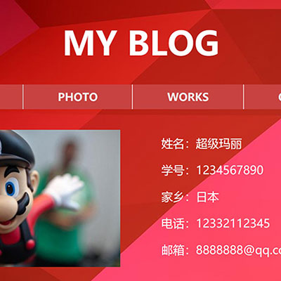 個人網頁制作 個人網頁設計模板 個人網站模板下載 學生簡單個人主頁成品