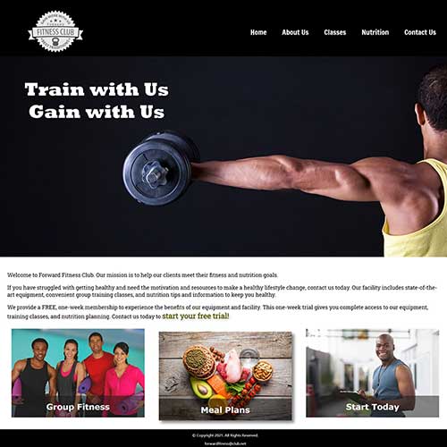 英文健身俱樂部自適應網頁設計模板 英文學校班級網頁制作 留學生網頁設計課程作業